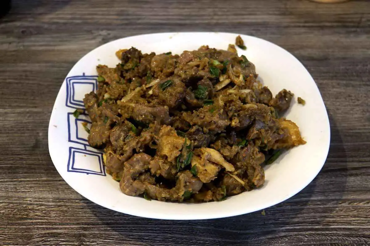 Жаркое из куриных потрохов