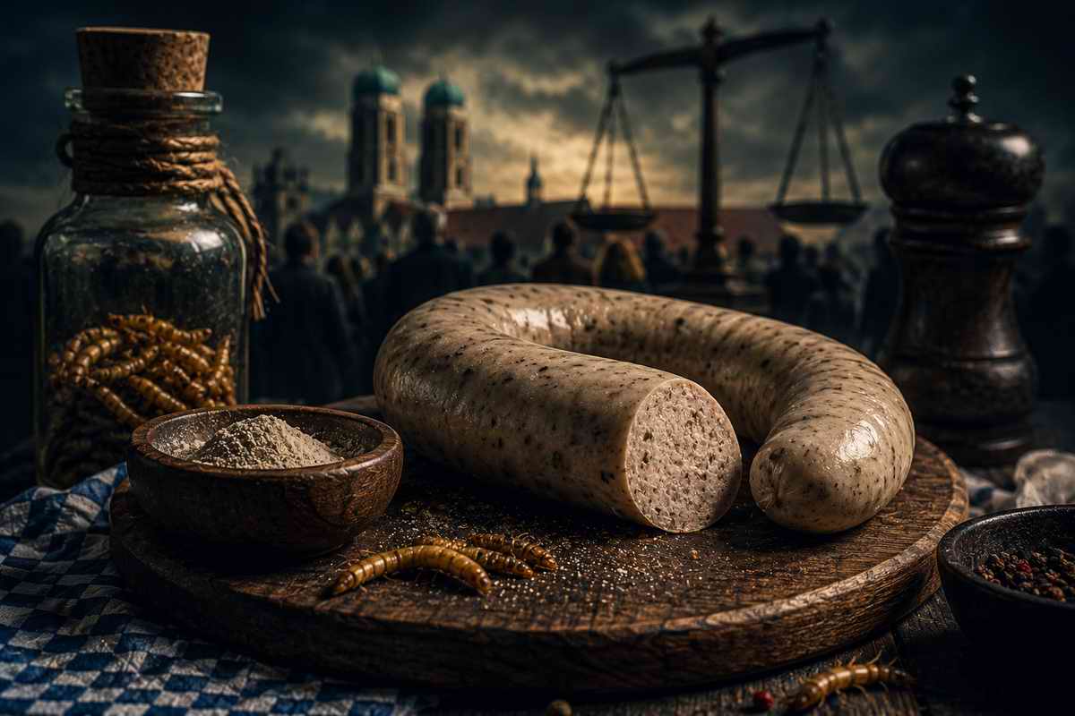 Немцы возмущены баварской колбасой с мучными червями от учёных