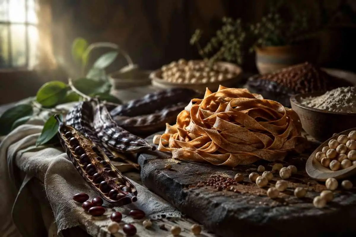 Мука рожкового дерева улучшила вкус и текстуру безглютеновой пасты, повысила содержание клетчатки и антиоксидантов.