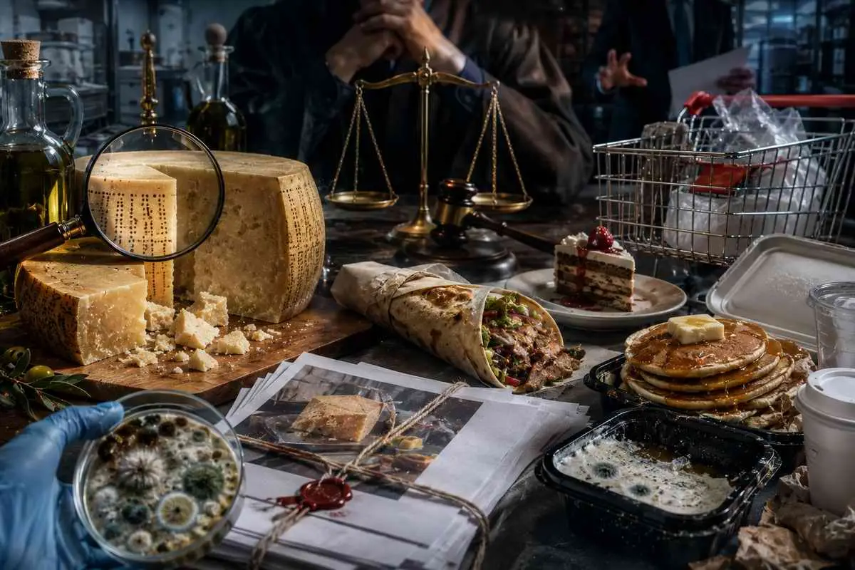Громкие фальсификации продуктов в 2025 году, новые налоги на вредную еду и судебные иски между ресторанами за авторские рецепты.